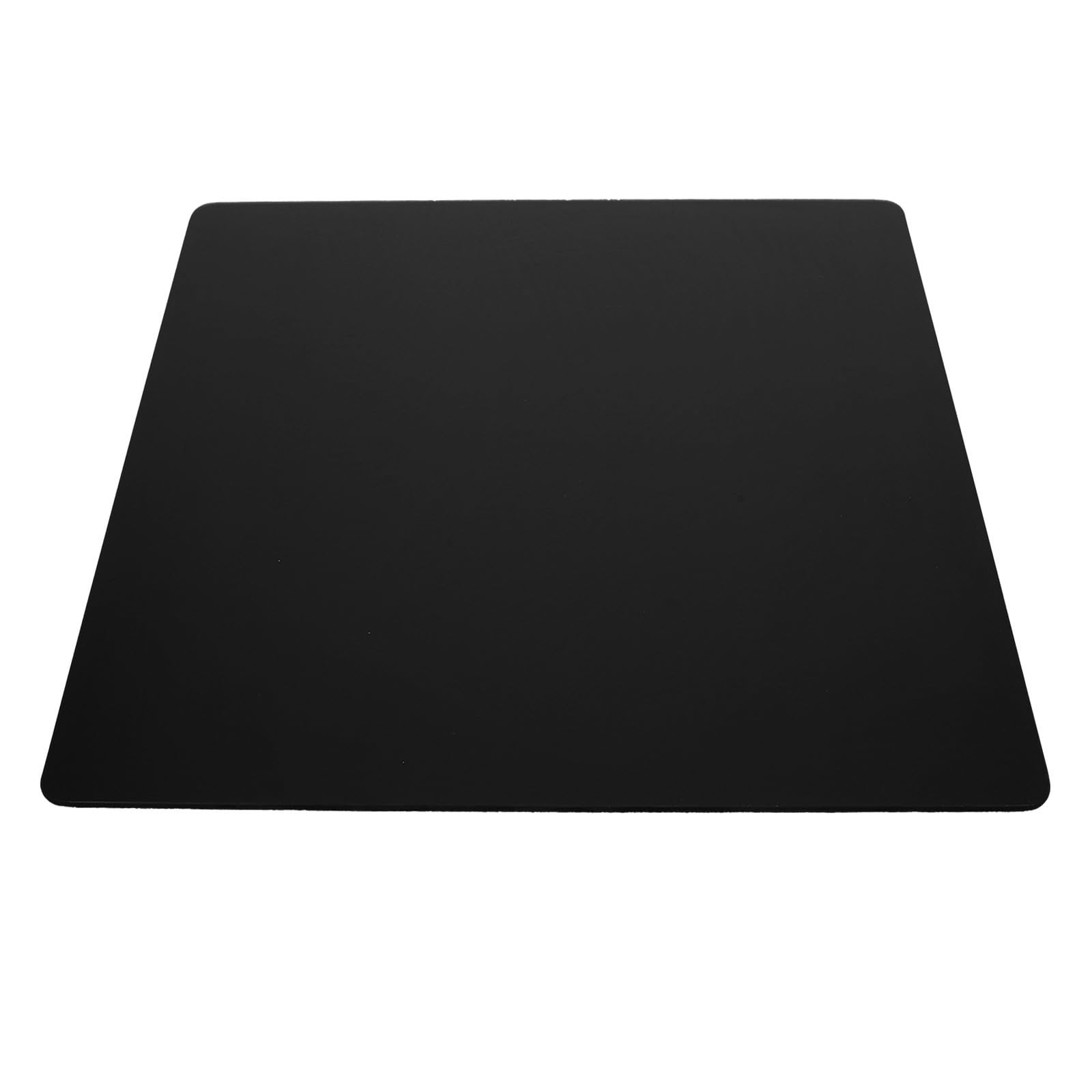 Veemoon Tappetino e Comfort al Polso per Mouse da Gioco in Vetro Temperato Nero Base in Silicone Spesso e Bordo Ergonomico Superficie Liscia per Ufficio e Gaming