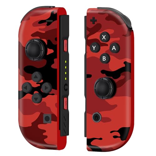 Image of LIELIELV Compatible with Nintendo Switch Controller,Left Right Wireless Controllers For Switch,Camo Red