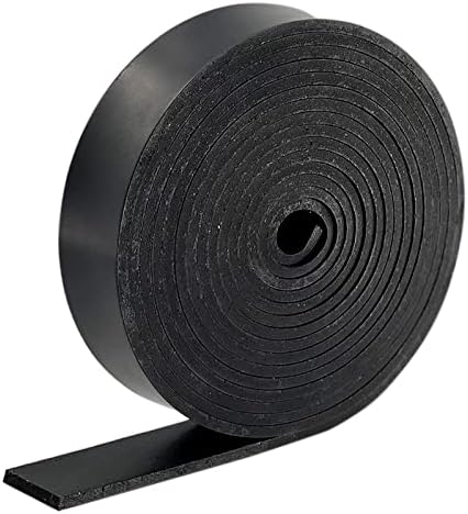 TUDS Solid Neoprene Rubber Sheet 25mm(W)x3mm(T)x3m(L) Neoprene Rubber Strips Solid Rubber Rolls for DIY Gaskets, Crafts, Pads, Flooring Protection, Supports, Leveling, Anti-Vibration, Anti-Slip