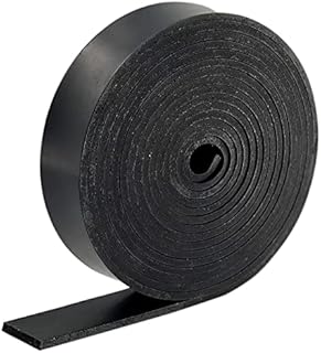 TUDS Solid Neoprene Rubber Sheet 25mm(W)x3mm(T)x3m(L) Neoprene Rubber Strips Solid Rubber Rolls for DIY Gaskets, Crafts, Pads, Flooring Protection, Supports, Leveling, Anti-Vibration, Anti-Slip