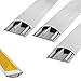 Produktbild Fussboden TV Kabelkanal selbstklebend 3x 1m grau 50 x 12mm Kanal Wand Boden Fußboden Kabelbrücke halbrund rund Kabel 3 Stück ARLI