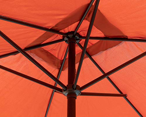 Pebble Lane Living Outdoor 6' X 10' Rectangle Patio Market Umbrella - Brick #TOP4