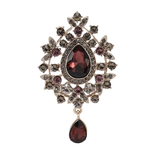 Broche para mujer joyería de moda aleación duradera diseño elegante ropa uso diario púrpura