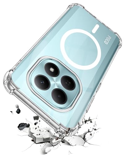 Image of Jkobi Shockproof Crystal-Clear Back Cover for Poco M8 5G (Magsafe Wireless Support | Drop & Camera Protection | Hard Polycarbonate)