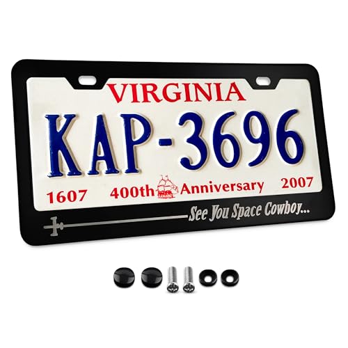 Anime License Plate Frame – Matte Black License Plate...