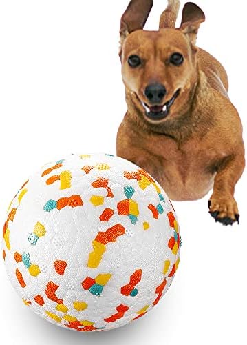 JEROCK Dog Balls, Indestructible Dog Toy Ball for Aggressive Chewers, Durable High Elasticity Interactive Ball for Training Dog Catch and Fetch, Light Weight & Floats in Water (2.5inches, 1PCS)