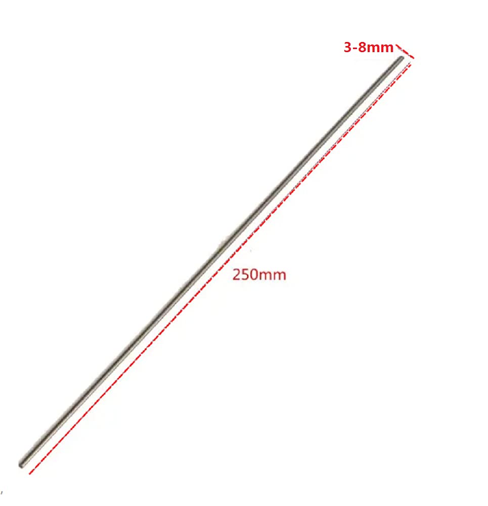 4/8/12PCS Durchmesser 3-8mm Länge 250mm Titanlegierung Metall Rundstange Titanstange (8,8mm)