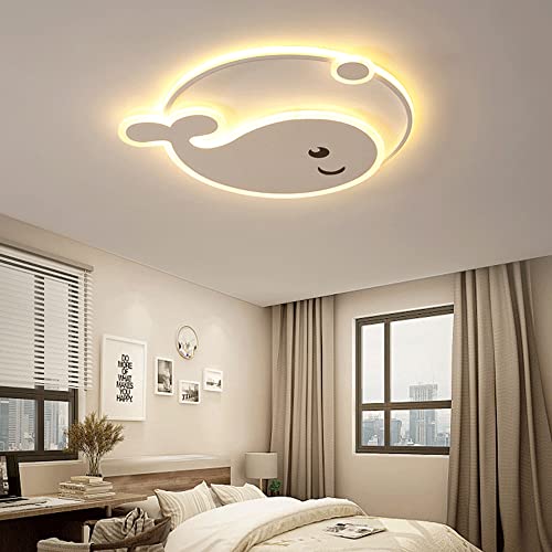Plafonnier LED baleine dimmable pour chambre d'enfant de 69cm