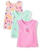 The Children's Place,Baby Girls,and Toddler Assorted Tank Tops,Pink Sea Salt 3-Pack,2 Years