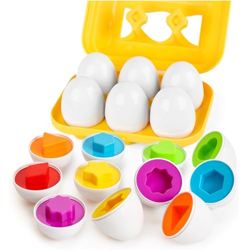 HANSGO 6PCS Matching Eggs Toy Storage Carton