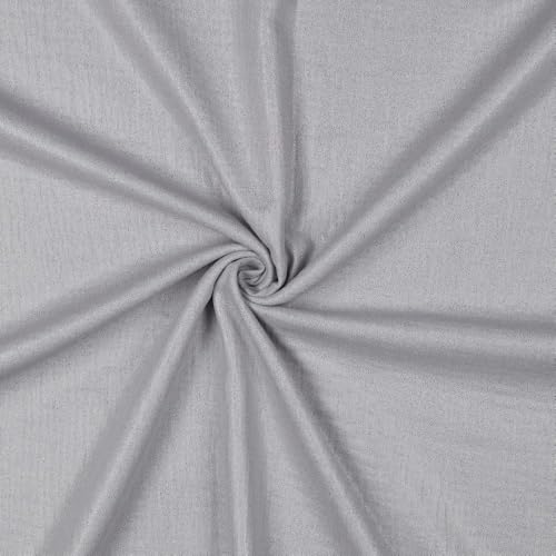 Tissu double gaze pailleté gris pour confectionner des vêtements d'été légers