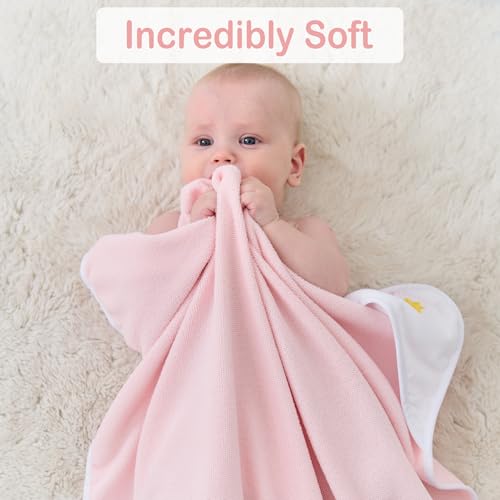 Image of Viviland Baby Towels and Baby Wash Cloths Set Hooded Baby Towels Baby Wipes Absorbent Bath Face Towels Burp Cloths or Face Towels for Girl Boy 6-Pack Size 28 x 28 Inch(Sunshine)