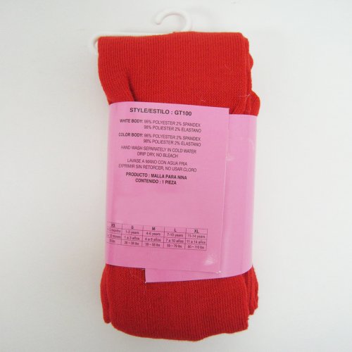 Red Girls Kids Footed Tights Dance Stockings Pantyhose Ballet Colors Medium 4-63