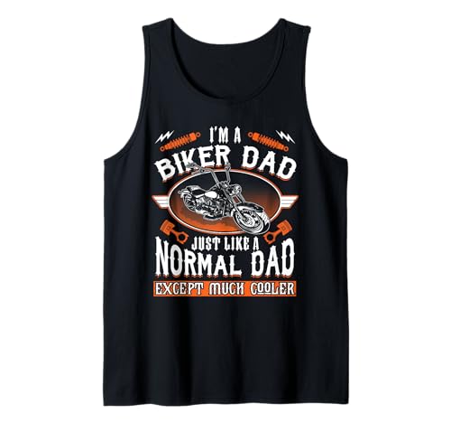 Funny Biker Dad Husband Motorcycle Cooler Día del Padre Papa Camiseta sin Mangas