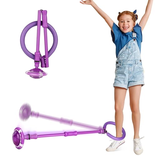 Astrell Skip Ball - Foldable Colorful Flash Wheel Indoor Outdoor Game Fitness Toys for Kids, Cool Kids Toys Christmas Birthday Gifts for Girls Boys Age 6 7 8 9 10+ Year Old