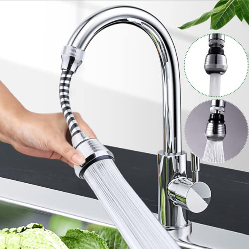 Wasserhahn Aufsatz Ausolee Wasserhahn-Luftsprudler 360 Grad Drehbarer Wassersparend Wasserhahn Filter Schwenkkopf für Bad Küchenarmatur Filterauswerfer Spüle Wasserhahn Sprayer Ersatz Cover