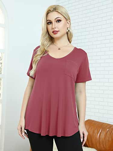 Image of BELAROI Women Plus Size Tops V-Neck Tunics Shirts