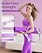 Fuelion Pilates Ring Set for Women, Home Workout Pilates Equipment with Resistance Bands, 14'' Magic Circle, Mini Ball, Pilates Starter Kit for Strength, Toning and Flexibility (Purple, Large-Level3)