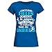 TEEZILY T-Shirt Femme Certaines Filles Jouent à la poupée. Les Vraies Filles Font du Lancer de bâton - Bleu Royal - M