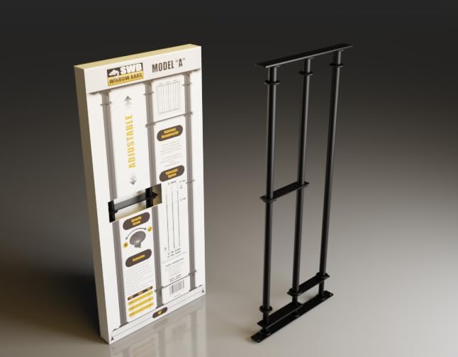 Window Bars - SWB | Adaptable Security Bars for Windows | Model A | Easy and Quick Installation | Adjustable Window protections | Modular System, Price is per 1 Module (Image Shows 3 modules).