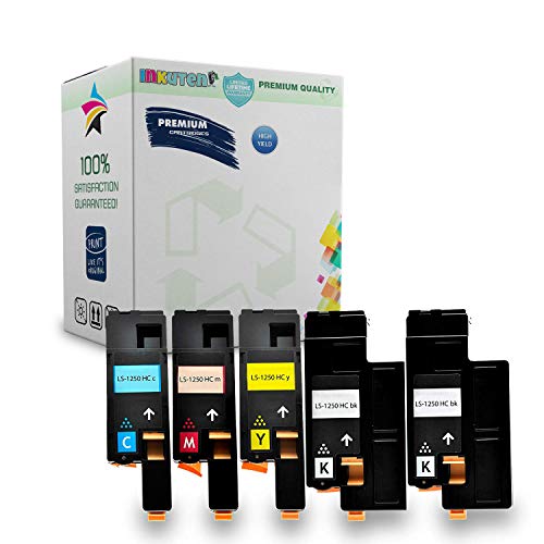 INKUTEN 5PK For Dell 1250, 1350, 1355, 1760, 1765 Series High Yield Toner Cartridge - 2 Black, 1 Cyan, 1 Yellow, 1 Magenta - Compatible - For Color Laser 1250c, 1355cnw, C1760nw, C1765nf, C1765nfw INKUTEN 5PK For Dell 1250, 1350, 1355, 1760, 1765 Series High Yield Toner Cartridge - 2 Black, 1 Cyan, 1 Yellow, 1 Magenta - Compatible - For Color Laser 1250c, 1355cnw, C1760nw, C1765nf, C1765nfw