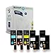 5PK Dell 1250, 1350, 1355, 1760, 1765 Series High Yield Toner Cartridge - 2 Black, 1 Cyan, 1 Yellow, 1 Magenta - Compatible - For Color Laser 1250c, 1350cnw, 1355cn, 1355cnw, C1760nw, C1765nf, C1765nfw, Multifunction 1355cn, 1355cnw by INKUTEN ©
