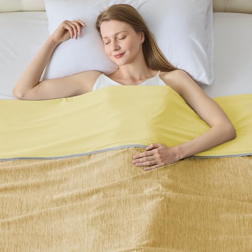 Image of Cooling Blanket Twin Size 60 inchx80 inch, Summer Lightweight Breathable Ice Blanket, Cooling Blankets for Hot Sleepers Night Sweats Adults Absorb Heat Keep Cool