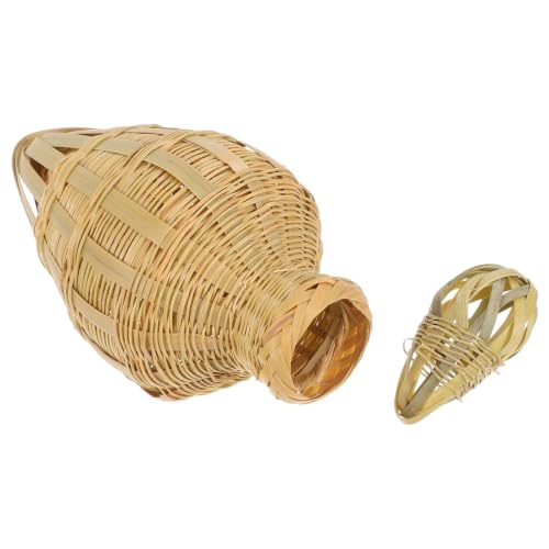 Jaula de bambú para cría rectangular beige y recinto de animales pequeños 2