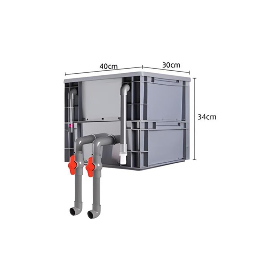 Generisch Aquariumfilter, Einstellbarer Wasserdurchfluss, großer Umwälzkastenfilter – externes Zirkulationssystem für Aquarien und Teiche – DIY-Aquarium-Wasserfallfilter für verbesserte Filtration