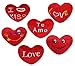 Pack de 2 Cojines de Corazon Rojo de 20cm c/u Regalo de San Valentin Dia de la Madre Enamorados romantico