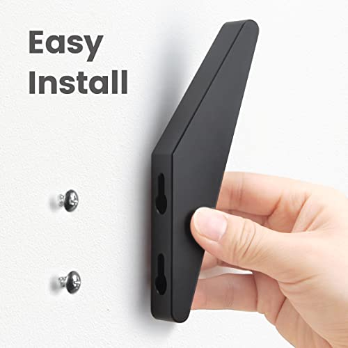Cocoya 4Pack Metal Wall Hooks, Minimalist Coat Hooks Matte Black Simple Modern Easy Install Wall Mount Heavy Duty Aluminum Mid Century Entryway Bathroom, For Hanging Hat Purses Backpack Towel #TOP2