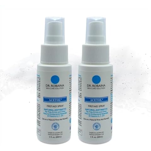 Dr. Robaina ACETOL First Aid Kit Spray - Natural Anti-Septic - 2 fl. oz (60ml) (Pack of 2) Cover