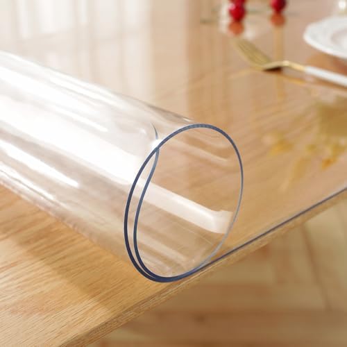 透明 デスクマット 40x80cm 厚さ2.0mm PVC製 学習机マット 子供 机マット テーブルクロス 耐熱性 防水 滑り止め 帯電防止 デスクパッド カスタマイズ可能