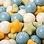Creamy Yellow Blue Green