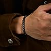 Stainless Steel Black Cubic Zirconia Tennis Bracelet for Men Modern Minimalist Jewelry Gift #2