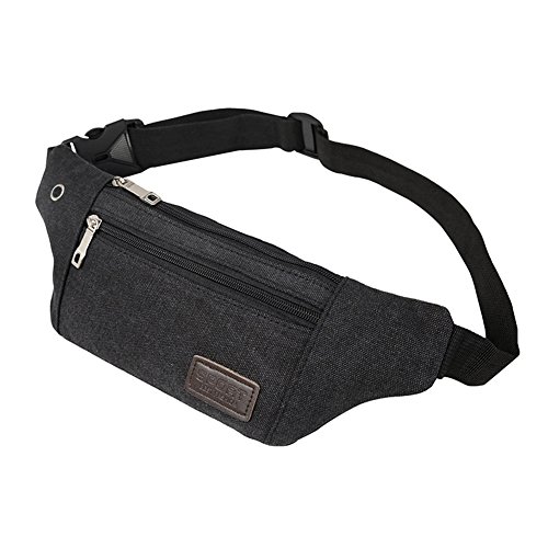Westeng Gürteltasche Männer und Frauen Sport Bauchtasche Handytasche wasserdichte Einstellbar Reise Wandern Jogging Fitness (Schwarz)