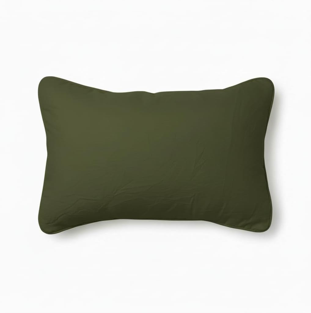 L1-Living Washed Cotton Elastic Pillowcases – Dust-Free, Easy to Change, 20in. x 28in (Ivory)