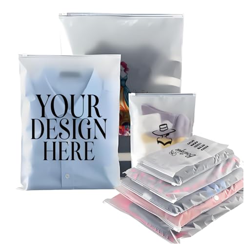 Custom Frosted Zipper Bags with Logo, 6x4 inches