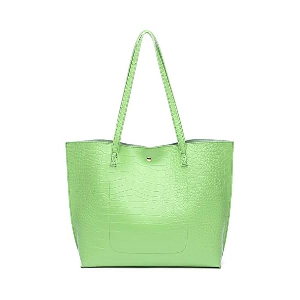 Womens-Soft-Faux-Leather-Tote-Shoulder-Bag-from-Dreubea-Big-Capacity-Tassel-Handbag Dreubea Women's Soft Faux Leather Tote Shoulder Bag from, Big Capacity Tassel Handbag Green-cro