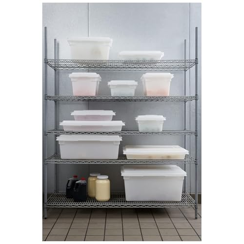 Rubbermaid Commercial Products 4 Pack Food Tote/Box 5-Gallon White Freezer/Dishwasher Safe Food Storage/Organization for Fruits/Vegetables/Grains in Bar/Restaurant/Hotel/Home - Thumbnail 4