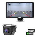 Spedal Affichage sans fil CarPlay & Android Auto avec vision nocturne HD 170° Ultra grand-angle caméra de recul radar, sans latence Car Play (796Pro)
