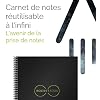 Rocketbook Planner & Notebook, Fusion : Reusable Smart Planner & Notebook & Smart Notebook Accessory Kit - 2 Black Capped FriXion Pens, 1 Spray Bottle, 1 Microfiber Cloth