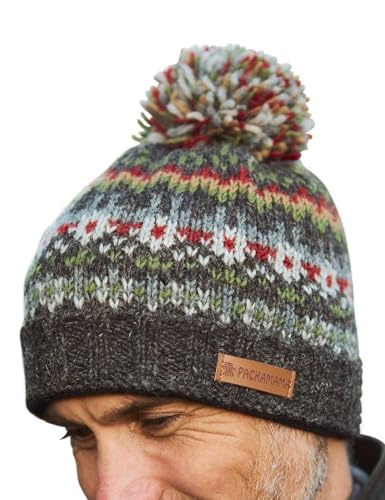 Bonnet à pompon laine homme doublure polaire contre le froid