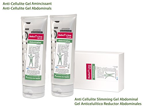 Gel Anticelulítico Reductor DUO REDUCTLINE Plus Abdominales, a base de Extractos Naturales Vegetales y Algas; Hiedra, Fucus, Castaño de indias, Guaranina. Todo Tipo de Piel. 200 ml + 200 ml .