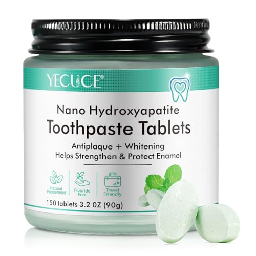 Dentifricio compresse, rimuovere macchie dentifricio compresse con fluoro, vegano e da viaggio dentifricio da masticare