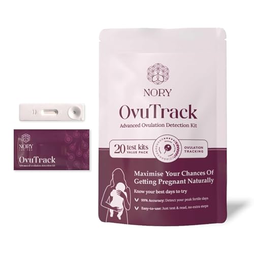 Image of Nory Ovulation Test Kit for Women Pack of 20 Strips, Female Family Planning to Get Pregnant Naturally, Early Detection for Fertility Baby Conceive Predictor for Home
