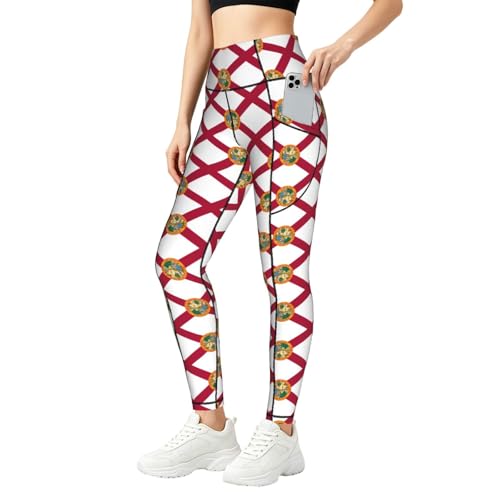 Leggings con estampado de la bandera de Florida ideales para running al aire libre
