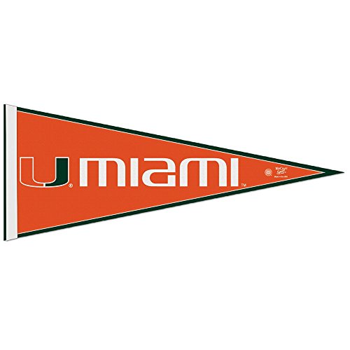 Wincraft NCAA University of Miami (Florida) WCR63918471 Carded Classic Pennant, 12