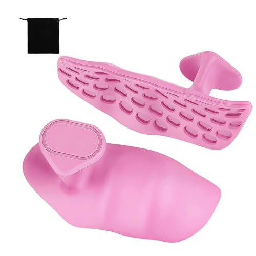 flintronic Gym Hand Grips Weight Lifting Grips Anti-Slip Silicone Workout Grips Fingerless Workout Gloves for Palm Protection for Training Dumbbell Deadlift Pull-Ups Pink