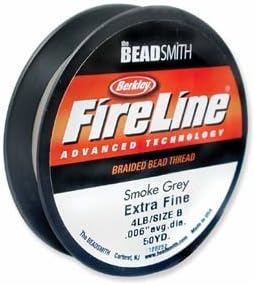 FireLine Braided Beading Thread 4lb SMOKE GREY .005 In 125 Yards